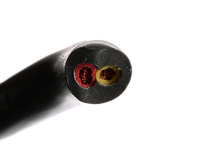 Kabel 2x2.5 sort rund 50 meter